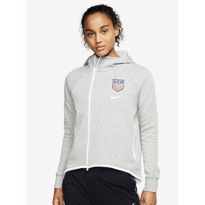 Nike USA Tech Fleece Windrunner Asym Full Zip Hoodie Woman's Sz XL Heather Grey